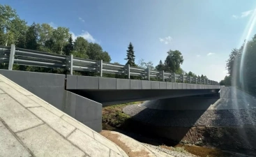 Построен новый мост через реку Волма в Окуловском районе
